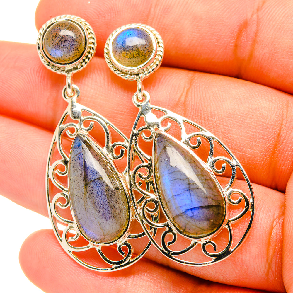 Labradorite Earrings handcrafted by Ana Silver Co - EARR419313