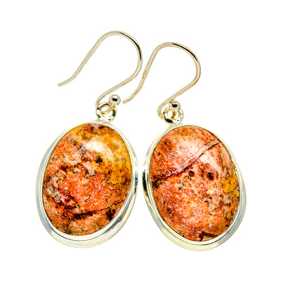 Leopardskin Jasper Earrings handcrafted by Ana Silver Co - EARR408717