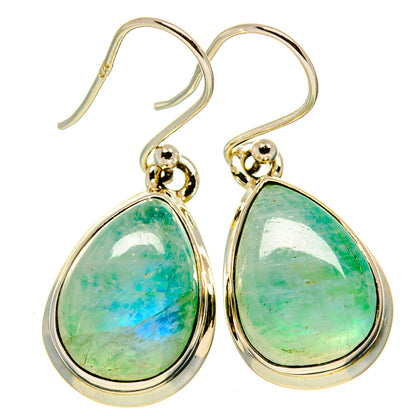 Green Moonstone Earrings handcrafted by Ana Silver Co - EARR414388