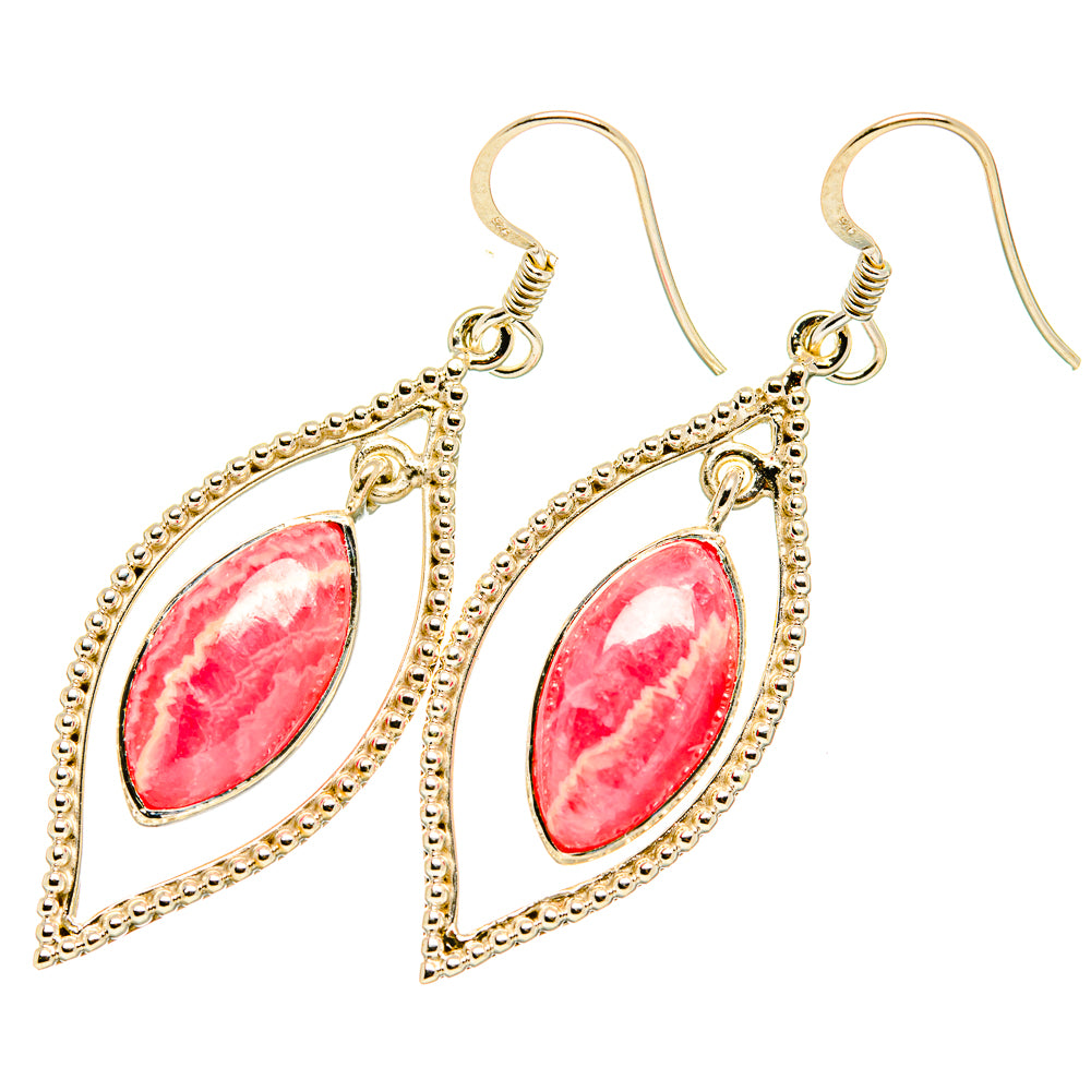 Rhodochrosite Earrings handcrafted by Ana Silver Co - EARR419290