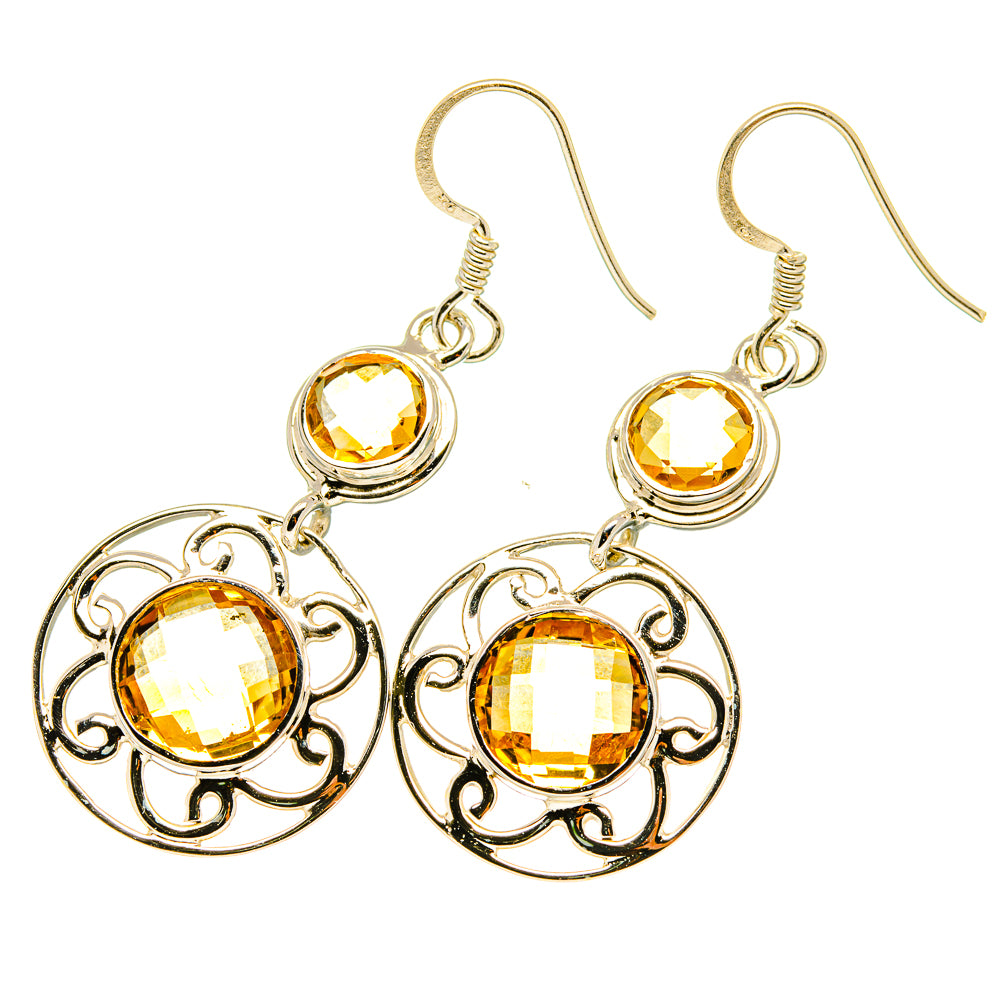 Citrine Earrings handcrafted by Ana Silver Co - EARR419299