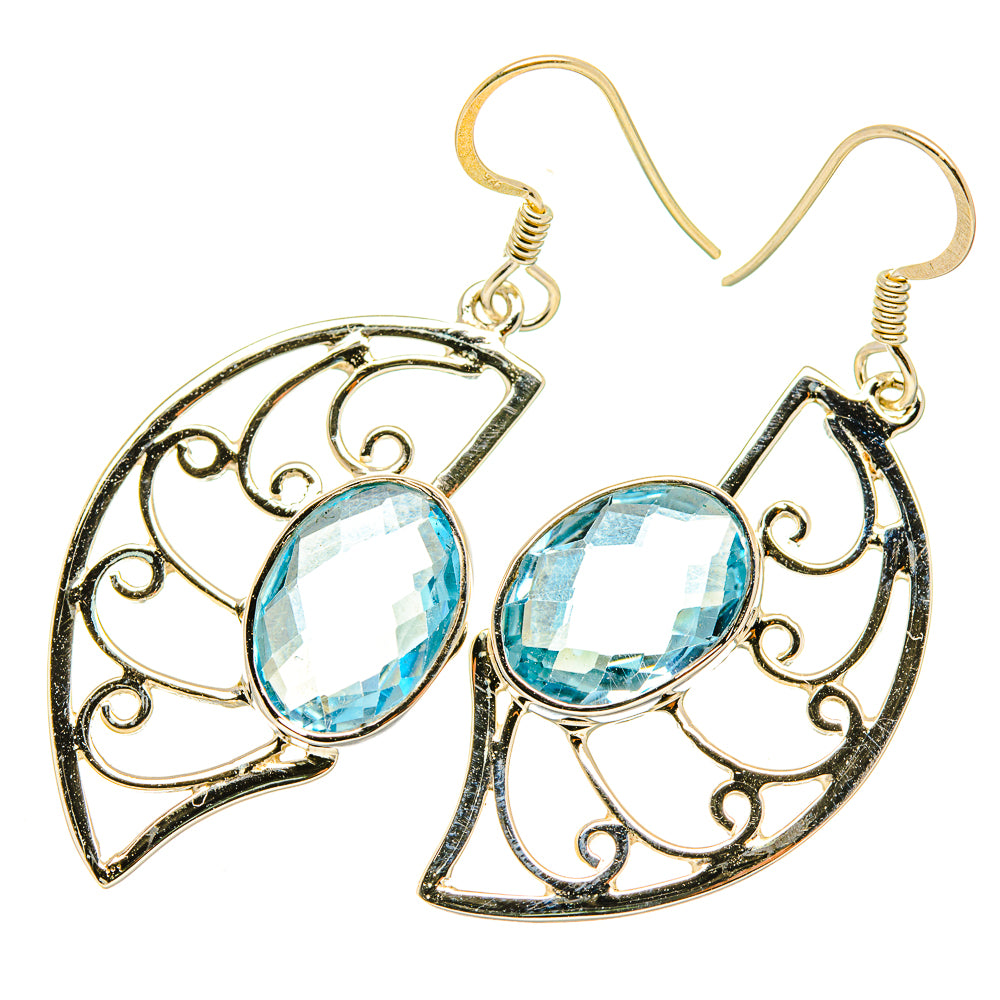 Blue Quartz Earrings handcrafted by Ana Silver Co - EARR419305