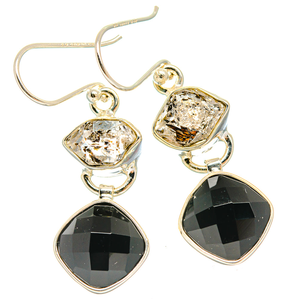 Black Onyx Earrings handcrafted by Ana Silver Co - EARR426413 - Photo 2