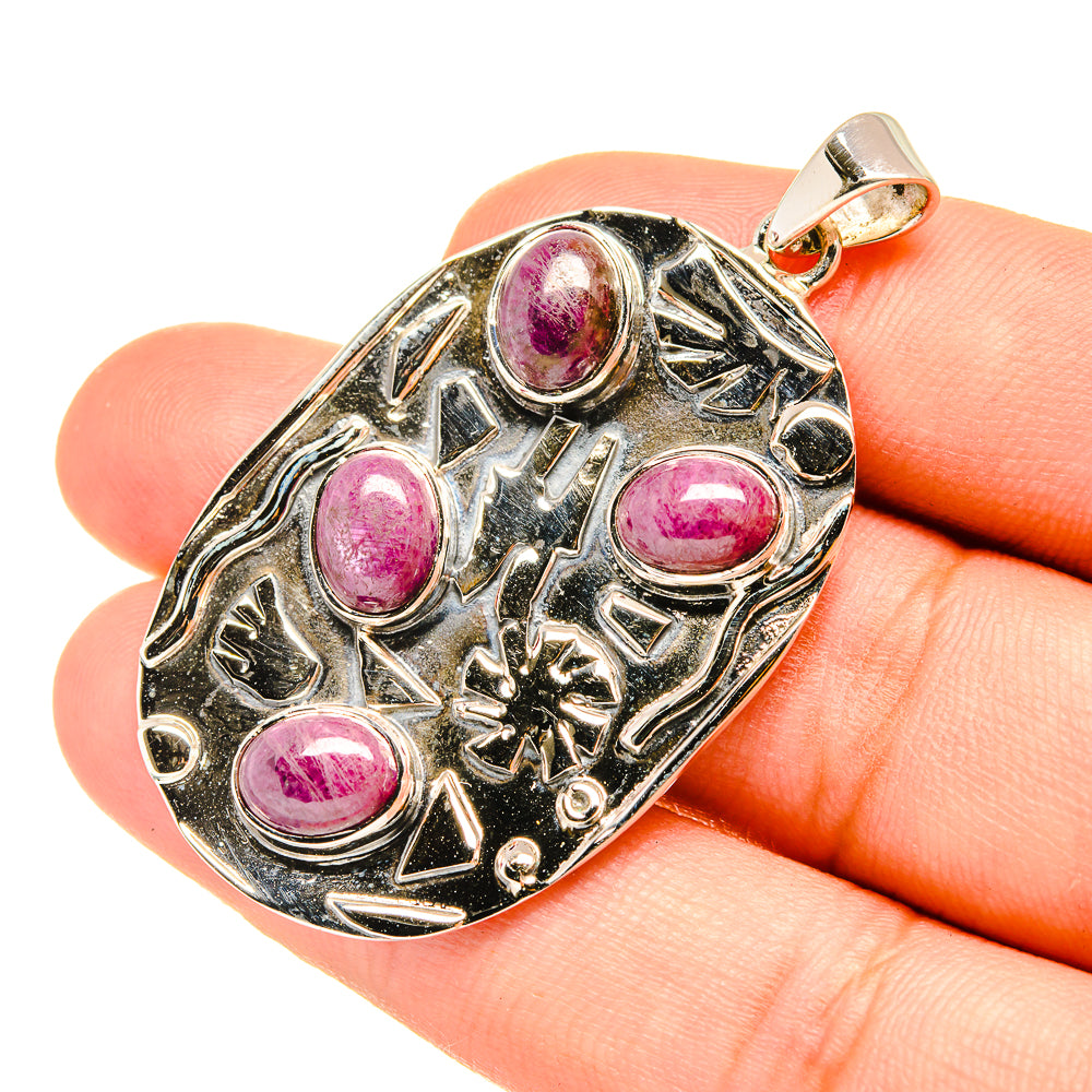 Ruby Pendants handcrafted by Ana Silver Co - PD7098