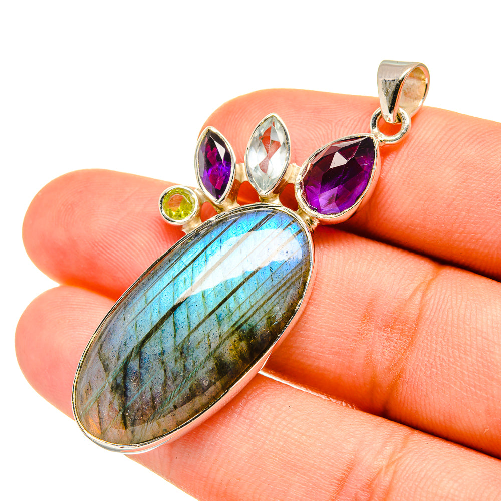 Labradorite Pendants handcrafted by Ana Silver Co - PD7107