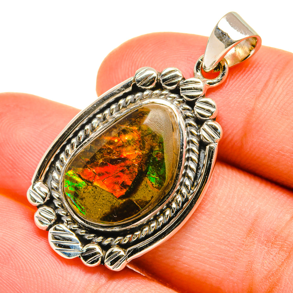 Ammolite Pendants handcrafted by Ana Silver Co - PD7110