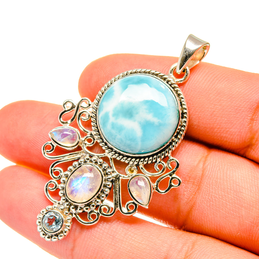 Larimar Pendants handcrafted by Ana Silver Co - PD7115