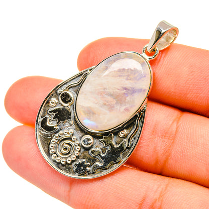 Rainbow Moonstone Pendants handcrafted by Ana Silver Co - PD7118