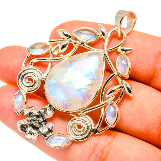 Rainbow Moonstone Pendants handcrafted by Ana Silver Co - PD7130