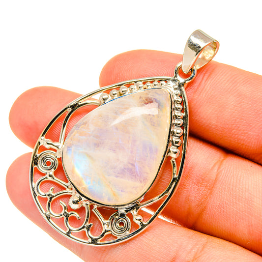 Rainbow Moonstone Pendants handcrafted by Ana Silver Co - PD7133