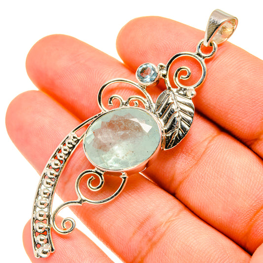 Aquamarine Pendants handcrafted by Ana Silver Co - PD7140