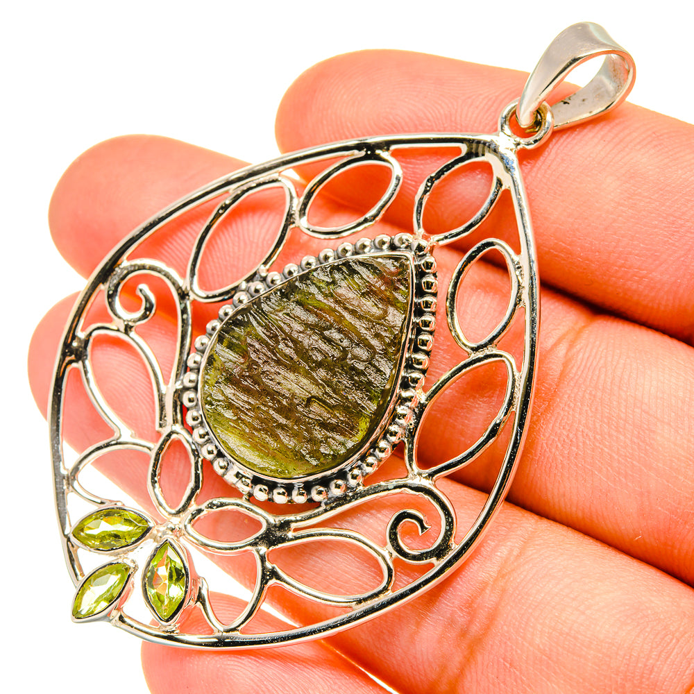 Czech Moldavite Pendants handcrafted by Ana Silver Co - PD7143