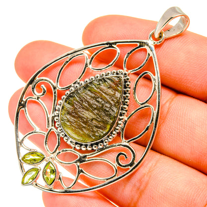 Czech Moldavite Pendants handcrafted by Ana Silver Co - PD7143