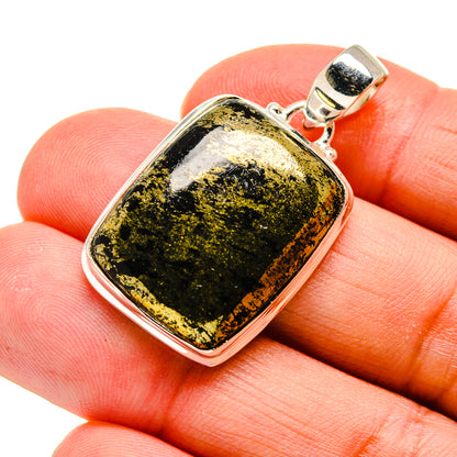 Pyrite In Black Onyx Pendants handcrafted by Ana Silver Co - PD743648