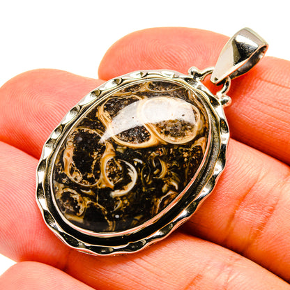 Turritella Agate Pendants handcrafted by Ana Silver Co - PD744148