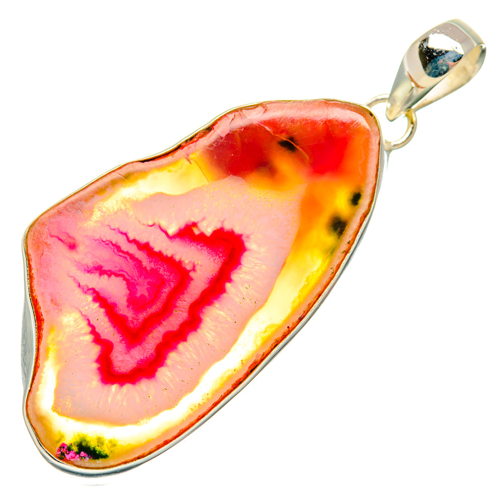 Pink Geode Slice Pendants handcrafted by Ana Silver Co - PD29173 - Photo 2