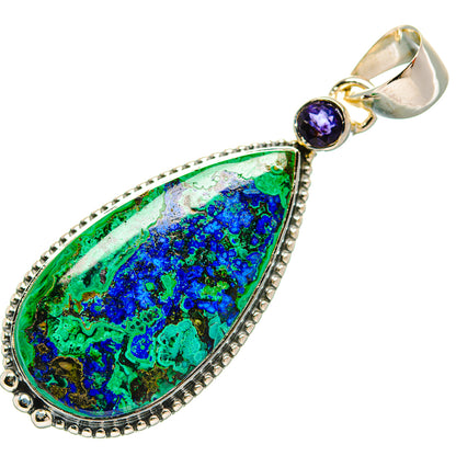 Azurite In Malachite Pendants handcrafted by Ana Silver Co - PD32081 - Photo 2