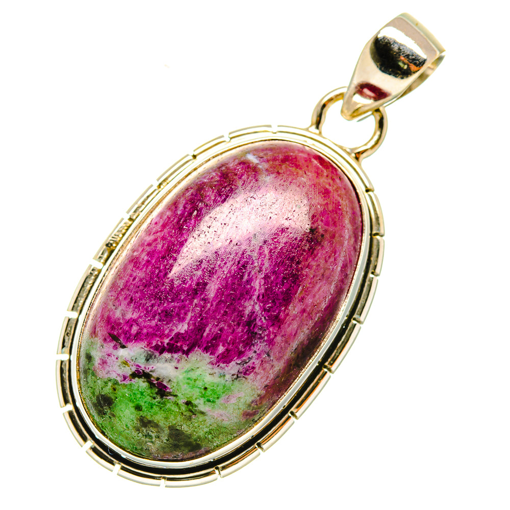 Ruby Zoisite Pendants handcrafted by Ana Silver Co - PD6215