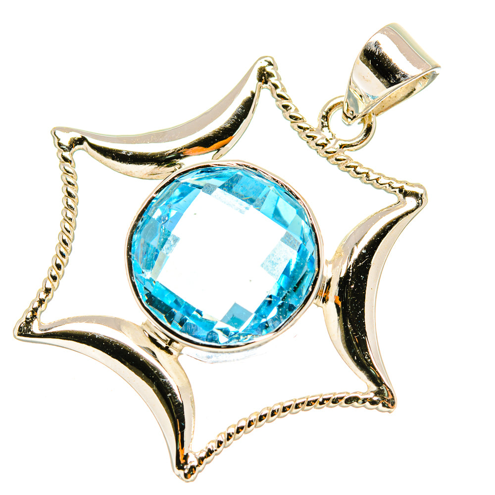 Blue Topaz Pendants handcrafted by Ana Silver Co - PD7109