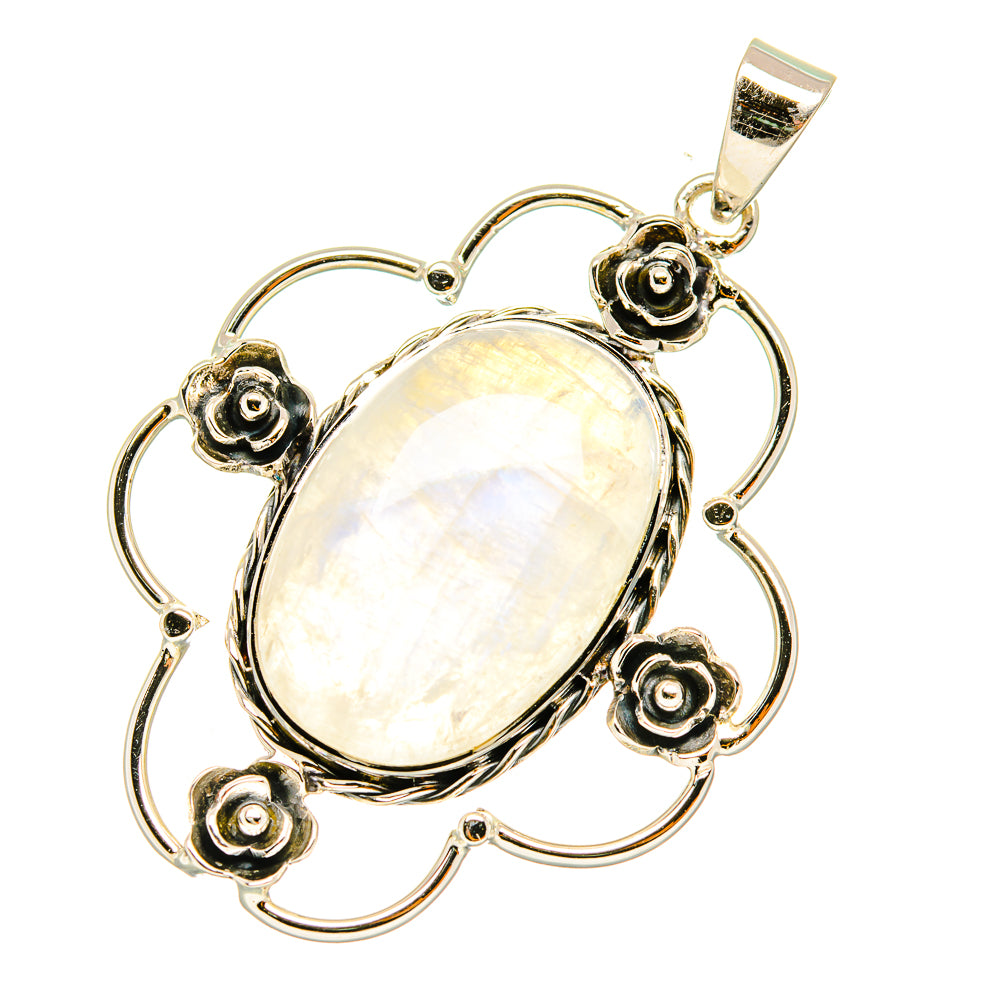 Rainbow Moonstone Pendants handcrafted by Ana Silver Co - PD7123