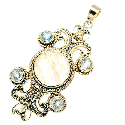 Rainbow Moonstone Pendants handcrafted by Ana Silver Co - PD7126