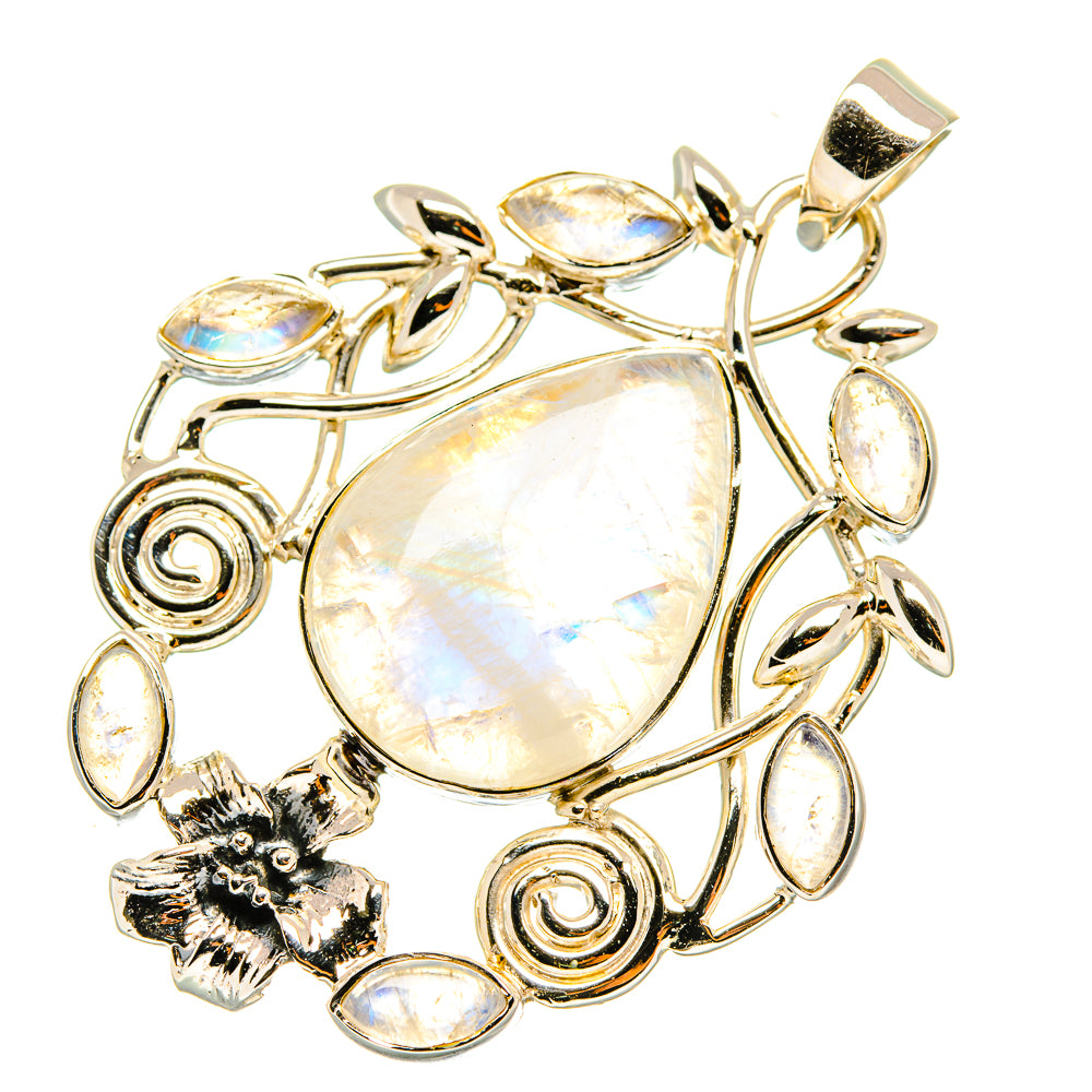 Rainbow Moonstone Pendants handcrafted by Ana Silver Co - PD7130