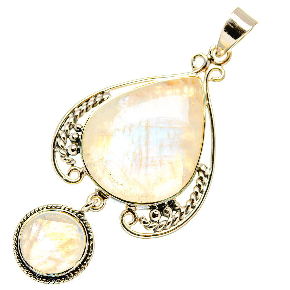 Rainbow Moonstone Pendants handcrafted by Ana Silver Co - PD7135