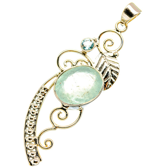 Aquamarine Pendants handcrafted by Ana Silver Co - PD7140