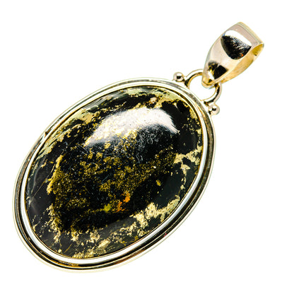 Pyrite In Black Onyx Pendants handcrafted by Ana Silver Co - PD743086