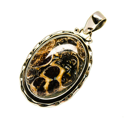 Turritella Agate Pendants handcrafted by Ana Silver Co - PD744153