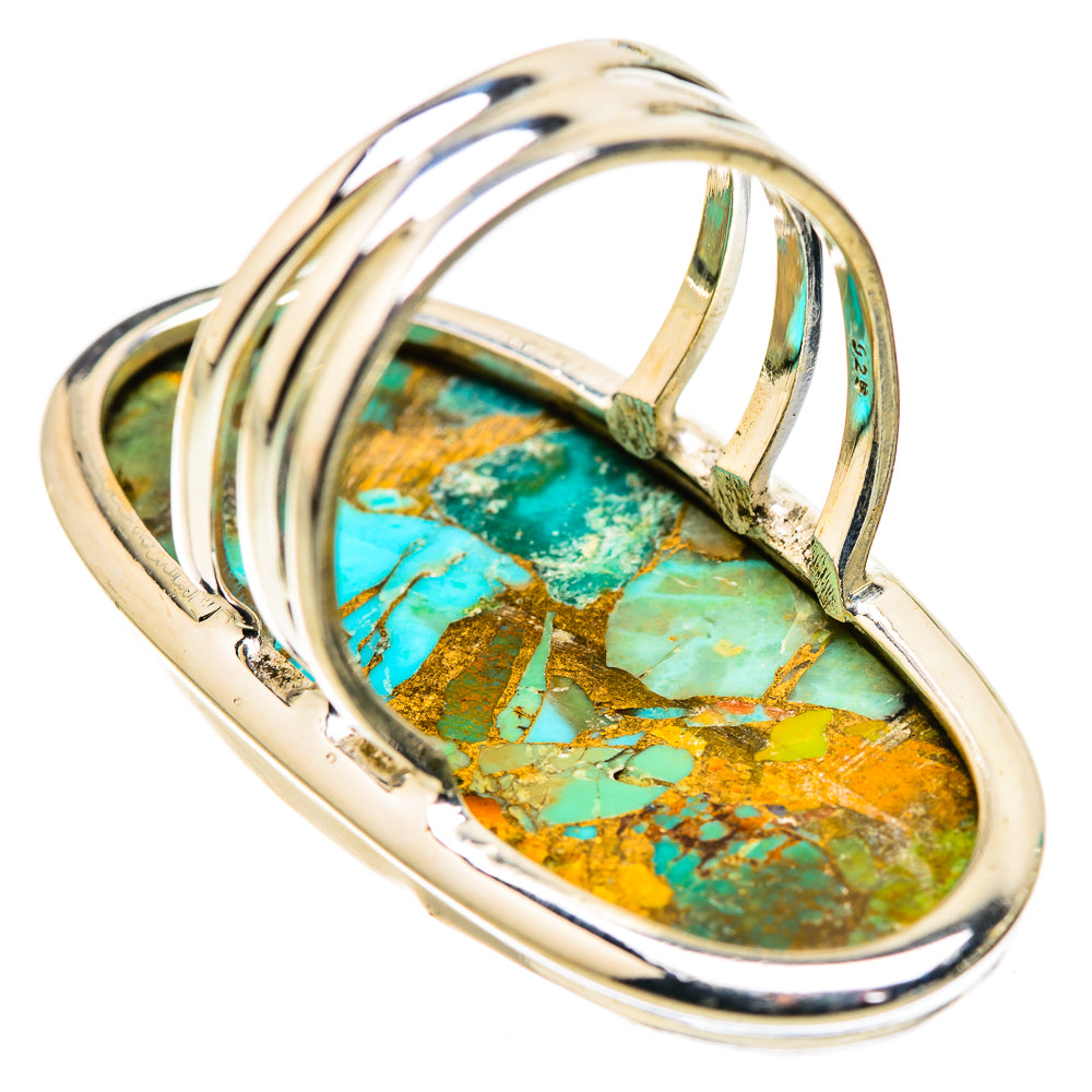 Kingman Mohave Turquoise Rings handcrafted by Ana Silver Co - RING132269 - Photo 3