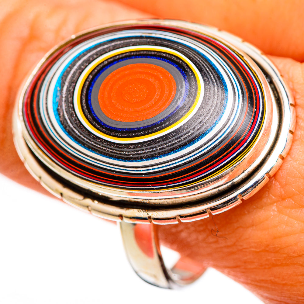 Fordite Rings handcrafted by Ana Silver Co - RING111254