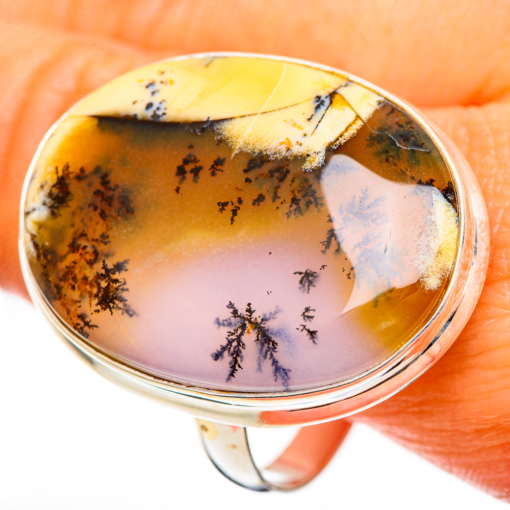 Dendritic Opal Rings handcrafted by Ana Silver Co - RING111704