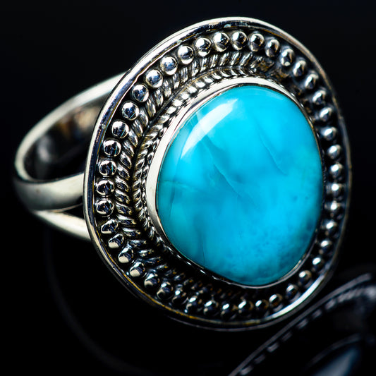 Larimar Rings handcrafted by Ana Silver Co - RING11500