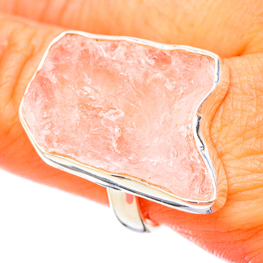 Rose Quartz Rings handcrafted by Ana Silver Co - RING115515