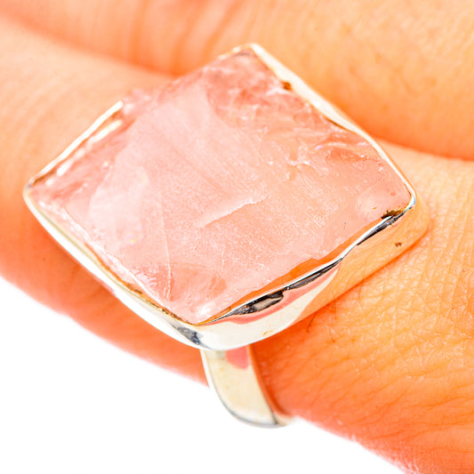 Rose Quartz Rings handcrafted by Ana Silver Co - RING115539