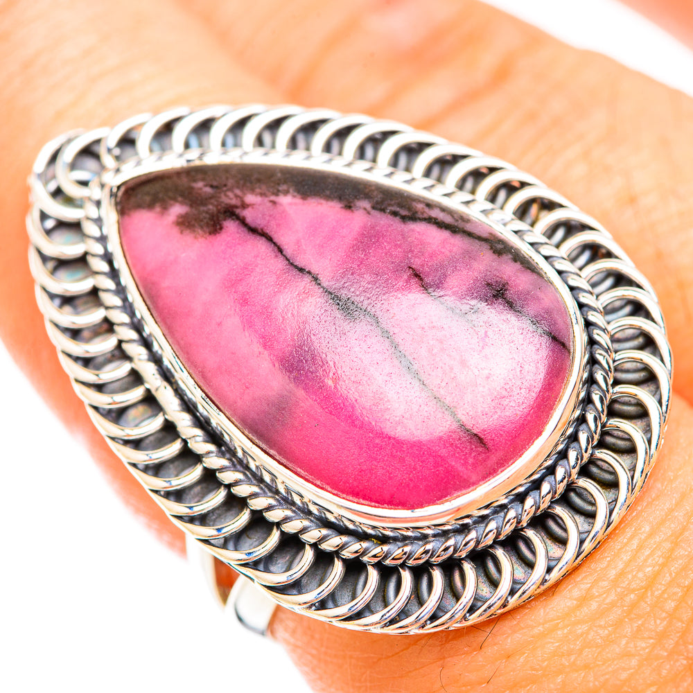 Rhodonite Rings handcrafted by Ana Silver Co - RING119131