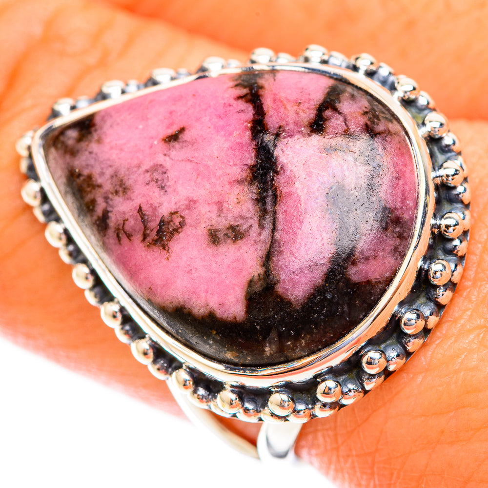 Rhodonite Rings handcrafted by Ana Silver Co - RING119187