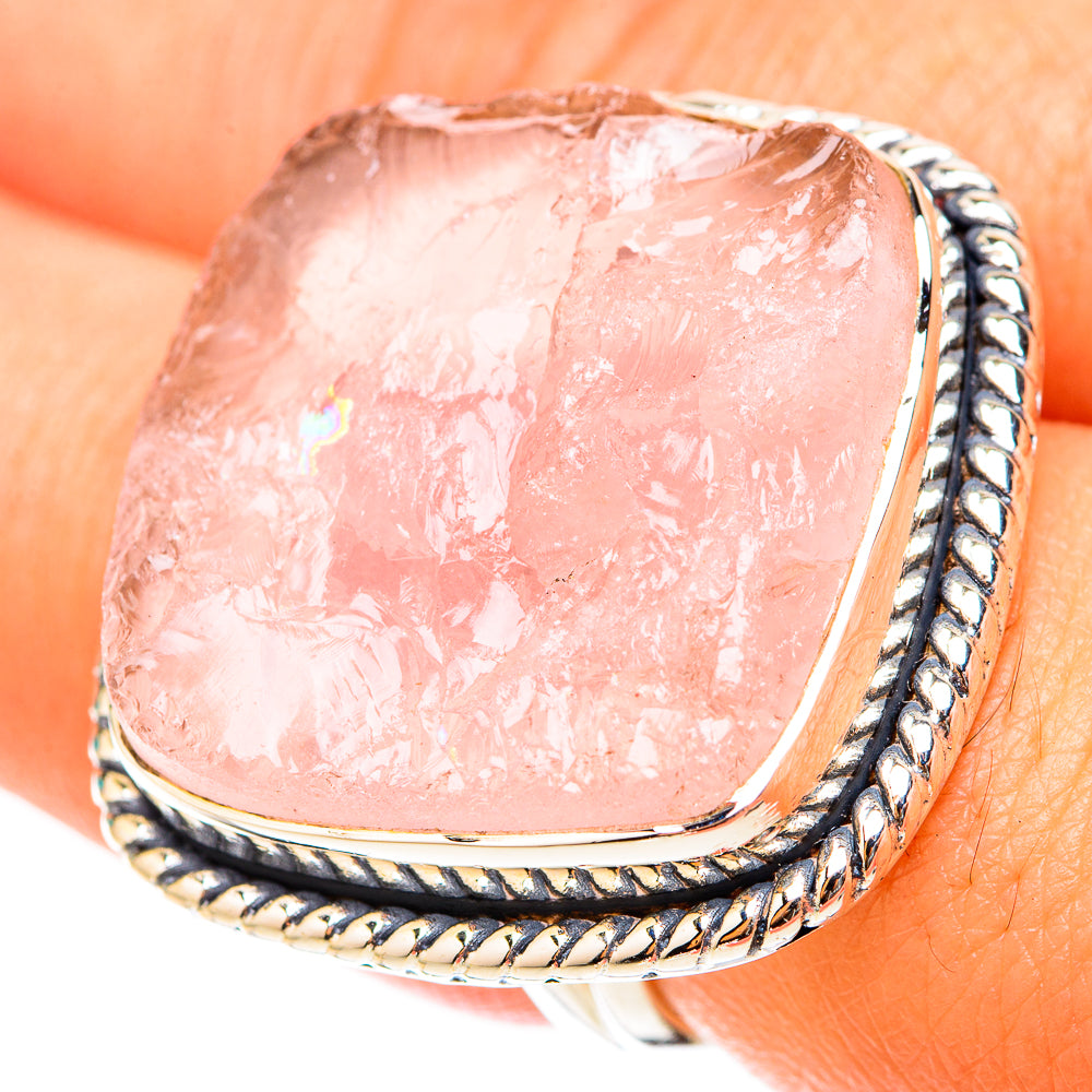 Rose Quartz Rings handcrafted by Ana Silver Co - RING119711