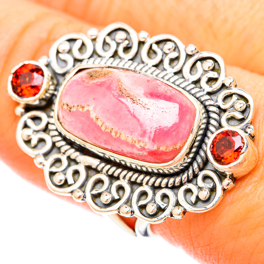 Rhodochrosite Rings handcrafted by Ana Silver Co - RING120297