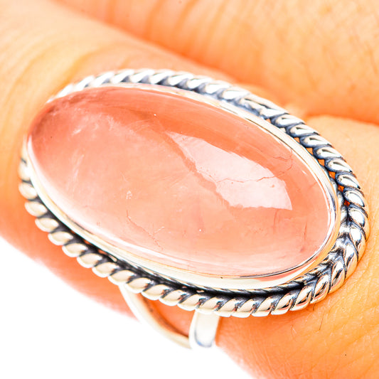 Rose Quartz Rings handcrafted by Ana Silver Co - RING120299