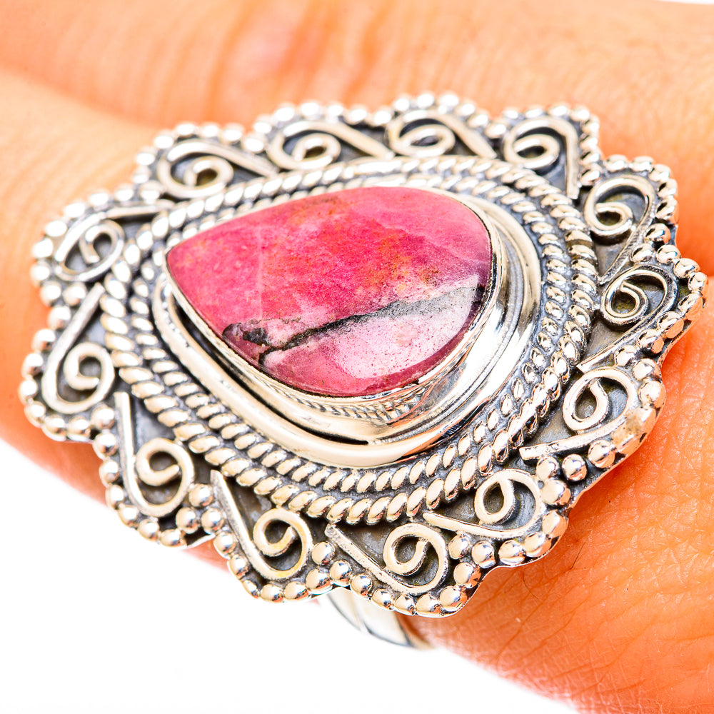 Rhodonite Rings handcrafted by Ana Silver Co - RING121622