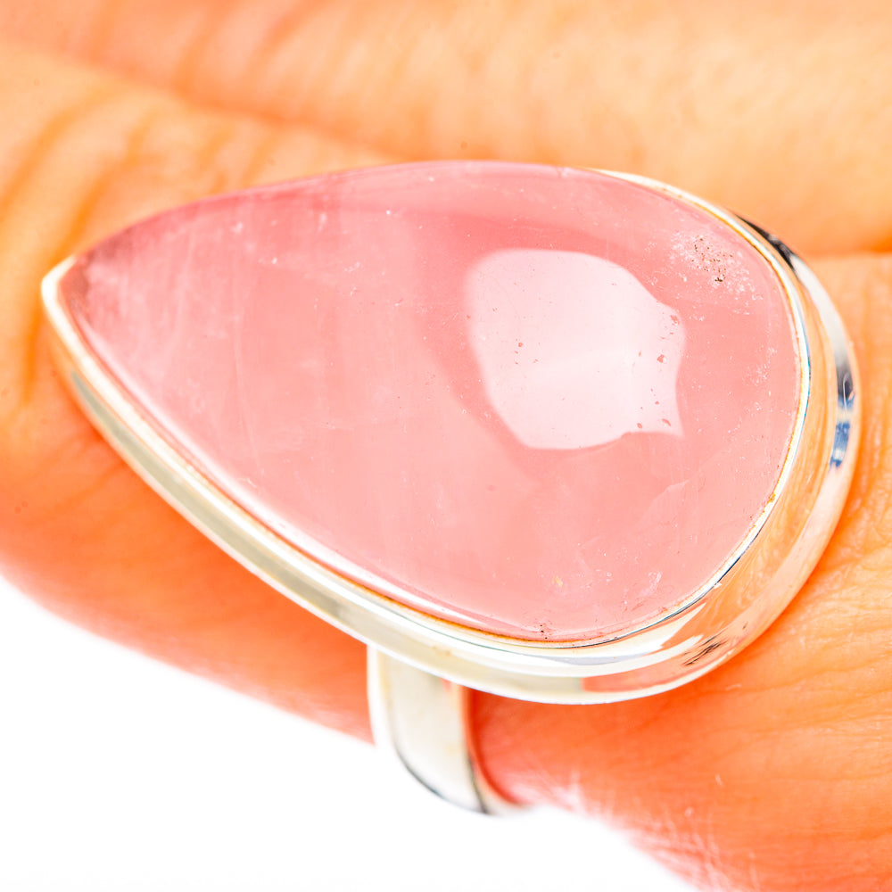 Rose Quartz Rings handcrafted by Ana Silver Co - RING122846