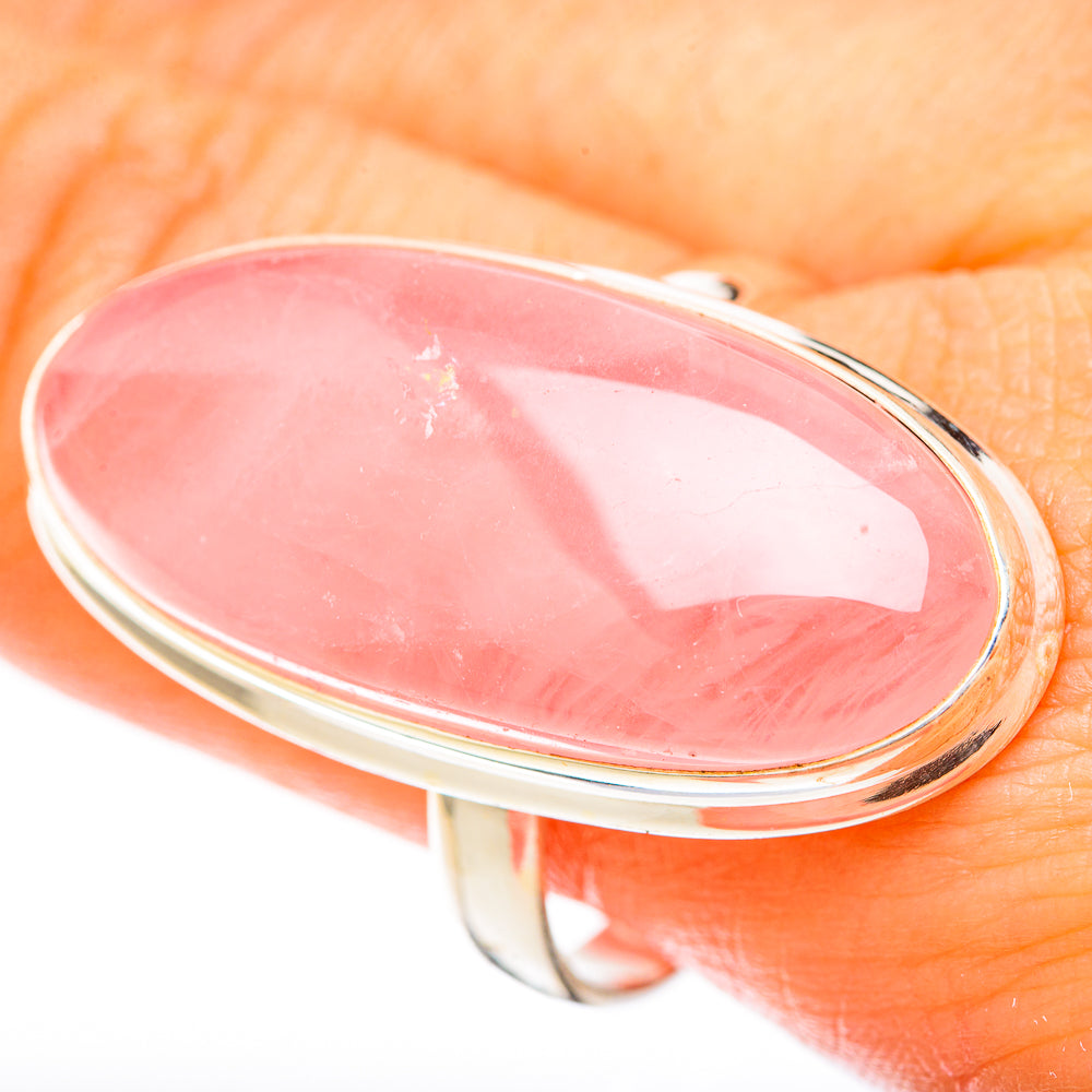 Rose Quartz Rings handcrafted by Ana Silver Co - RING122847