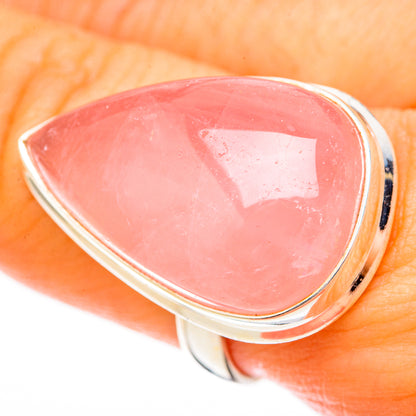 Rose Quartz Rings handcrafted by Ana Silver Co - RING122876