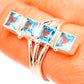 Swiss Blue Topaz Rings handcrafted by Ana Silver Co - RING123768