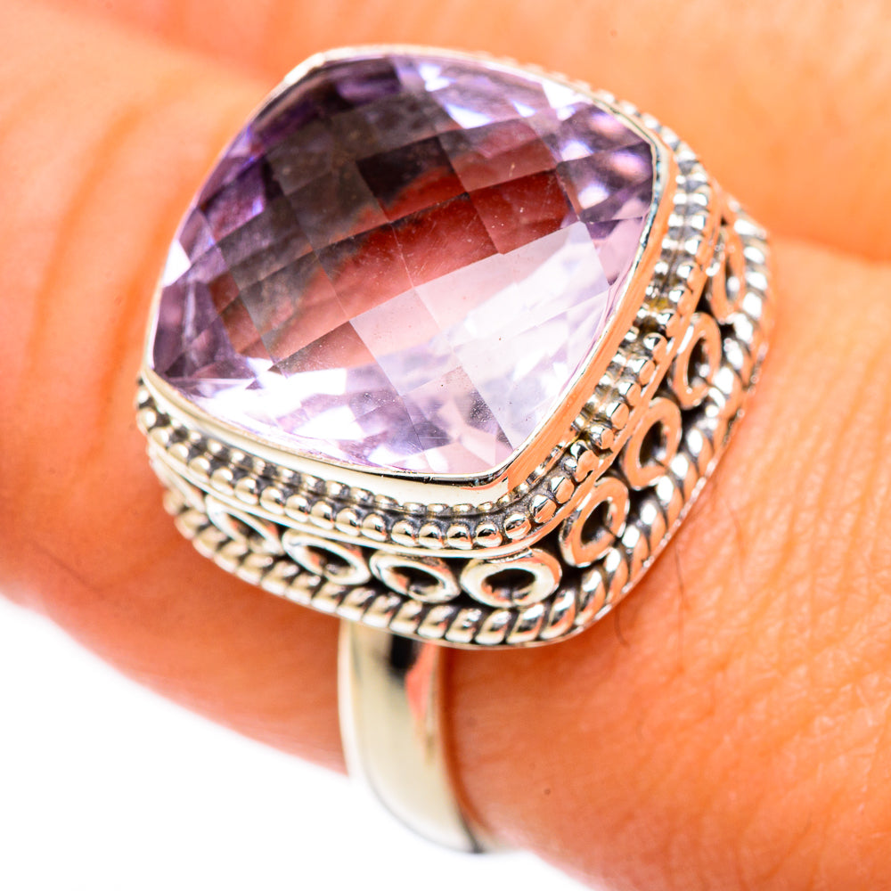 Pink Amethyst Rings handcrafted by Ana Silver Co - RING125221