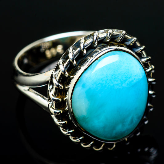 Larimar Rings handcrafted by Ana Silver Co - RING12671