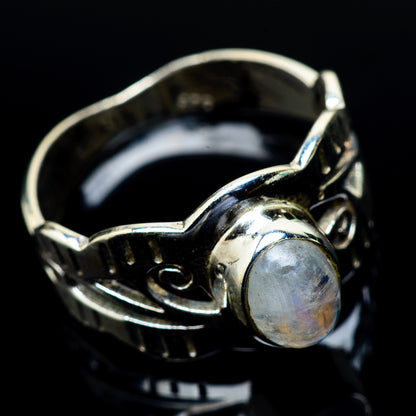 Rainbow Moonstone Rings handcrafted by Ana Silver Co - RING24528