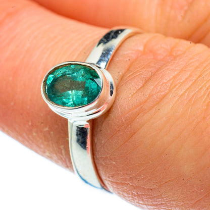 Zambian Emerald Rings handcrafted by Ana Silver Co - RING40541